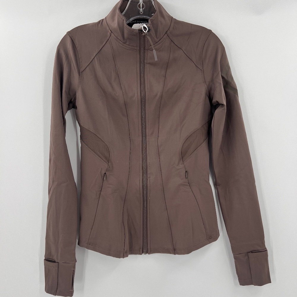 Women’s Brown Full-Zip Jacket - Lightweight Active Style